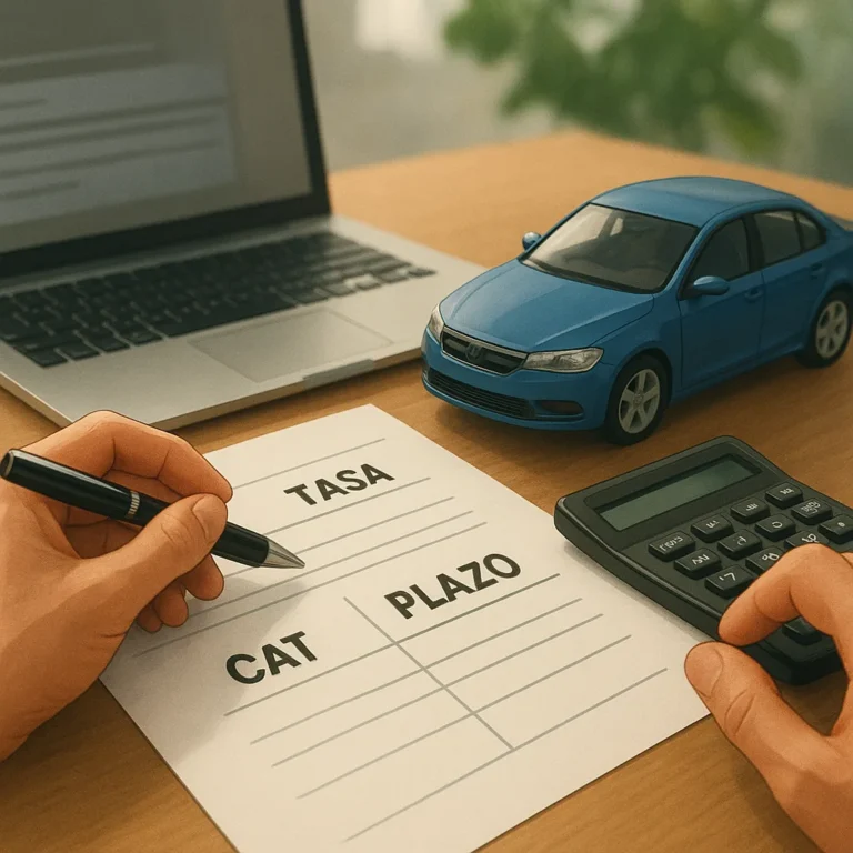CAT, tasa y plazo: cómo comparar un financiamiento vehicular