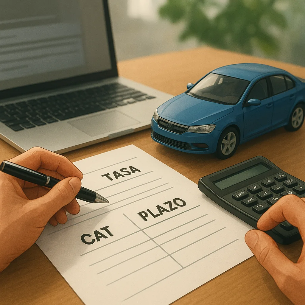CAT, tasa y plazo: cómo comparar un financiamiento vehicular